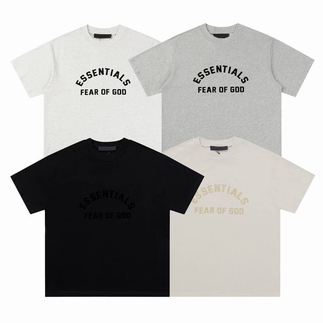 Top version Fog Fear Of God Essential Logo round neck short sleeve T-shirt High