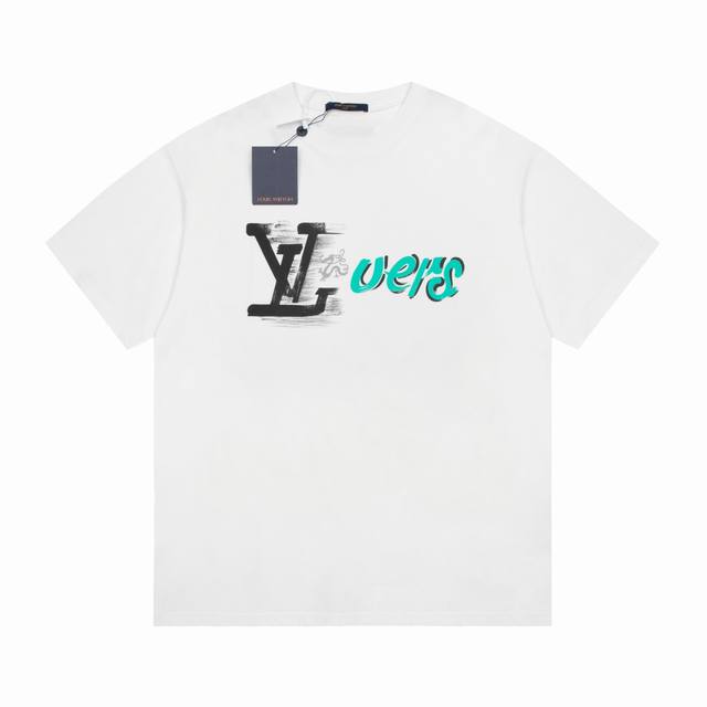 6646# High quality Lv Louis Vuitton Dragon Year graffiti letter short sleeves, c
