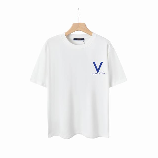 6641# Louis Vuitton exclusive 23Ss new astronaut print logo round neck short sle