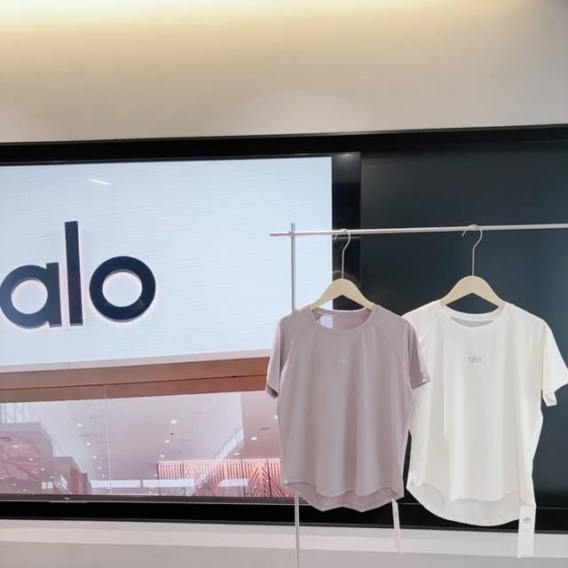 Alo Yoga Yoga Wear Short Sleeve T-shirt Women's Mesh Splicing Breathable Sports