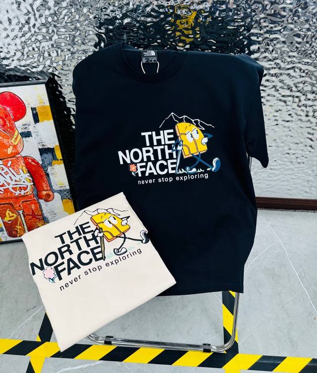 High version with chip The North Face 25 summer new print casual loose couple s
