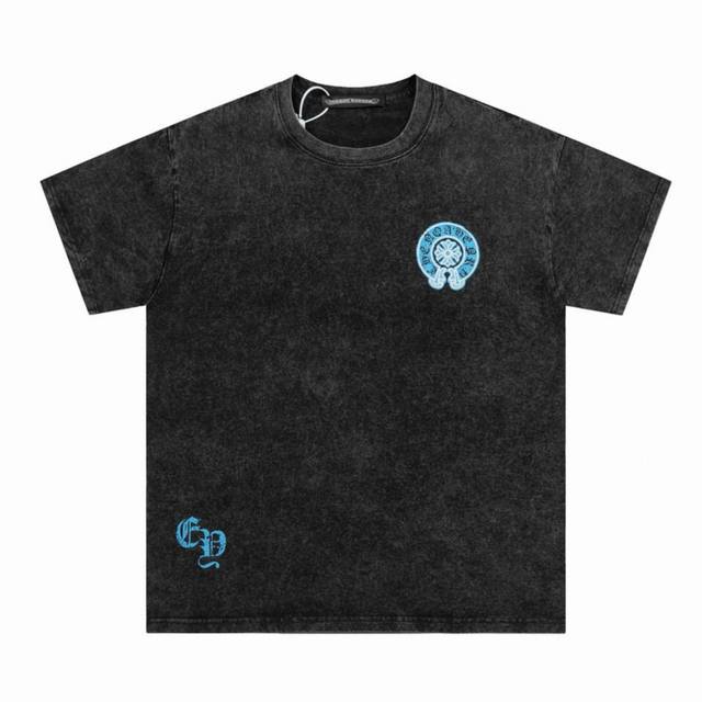 Chrome Hearts Ch Chrome Hearts 25Ss Heavy Powder Blue Cp Horseshoe Logo Stir-fri