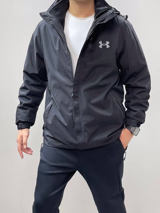 1860# Ua Under Armour casual three-in-one fleece jacket! liner is removable The
