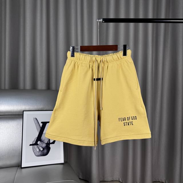 Double-line double-row printed letters high street style shorts drawstring thre