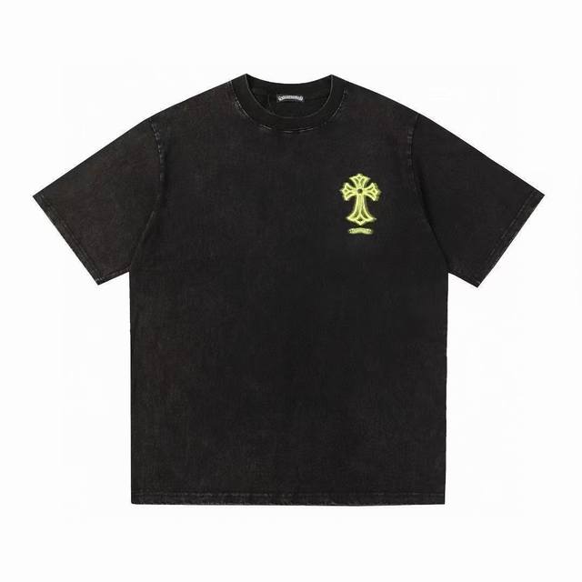 Chrome Hearts Ch Chrome Hearts 25Ss Heavy Neon Cross Logo Stir-fried Washed Dist