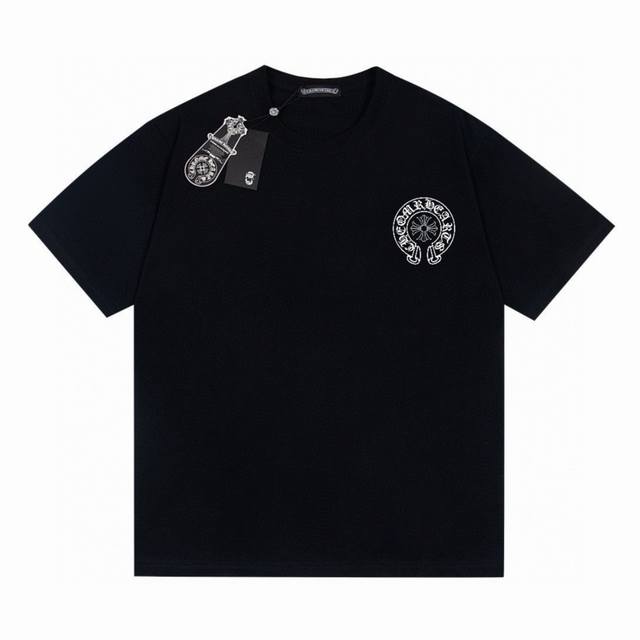 Chrome Hearts Ch Chrome Hearts Big Horseshoe Back Multi-label Print Couple Round