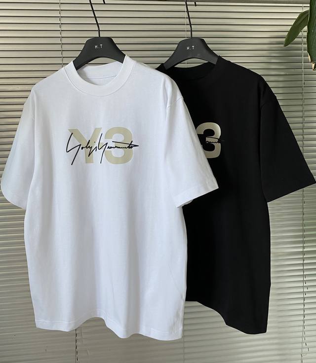 Y-3 Letter Logo Simple Unisex Short Sleeves Y3 letter logo + three-dimensional s