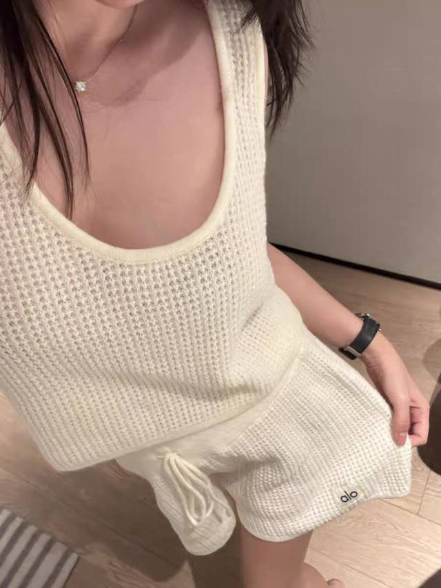 Alo camisole women's summer new waffle knit suit sports fitness beauty vest top