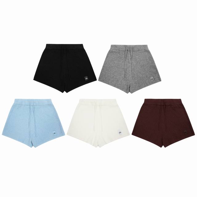 Alo camisole top for women summer new waffle knit suit sports fitness shorts Col