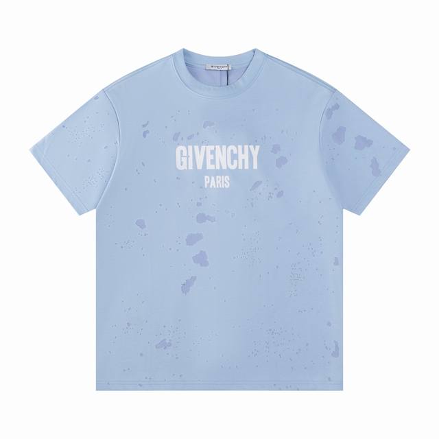 G2841# Top version Givenchy Gvc ripped big letter round neck short sleeves, Conl