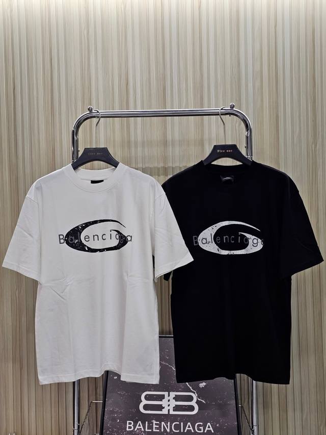 Balenciaga Balenciaga Ss25 micro logo print round neck short sleeve T-shirt loos