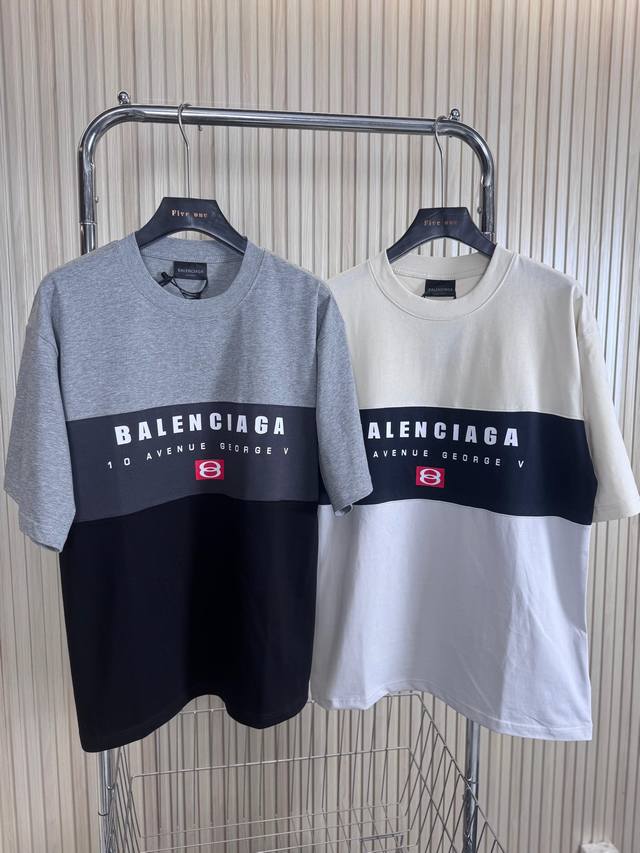 Balenciaga Balenciaga Logo letter print round neck short sleeve T-shirt loose ve