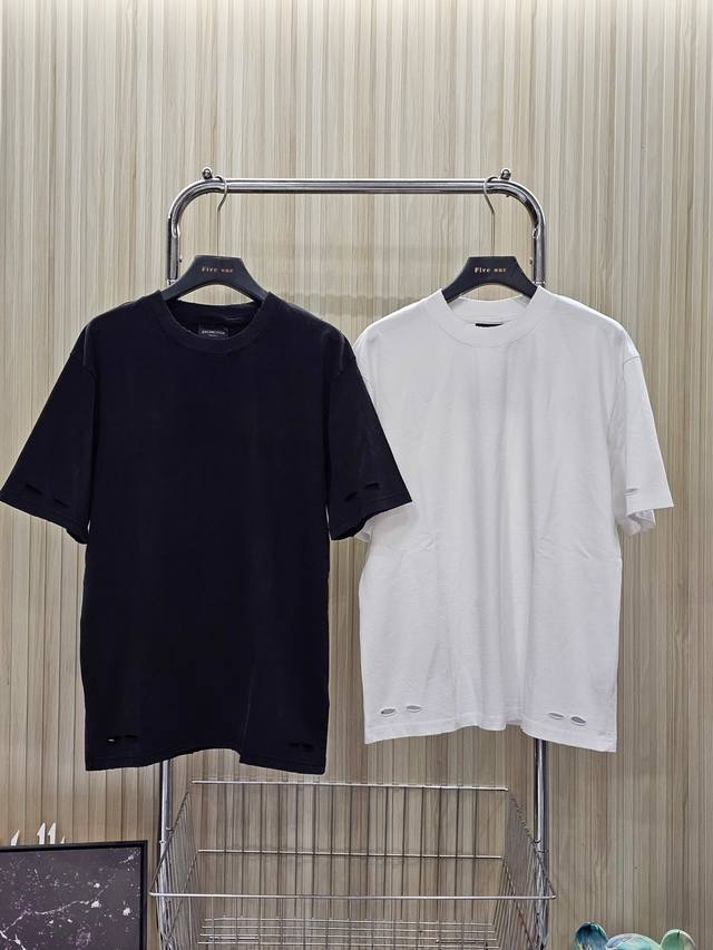 Balenciaga Paris Balenciaga back letter print round neck short sleeve T-shirt st