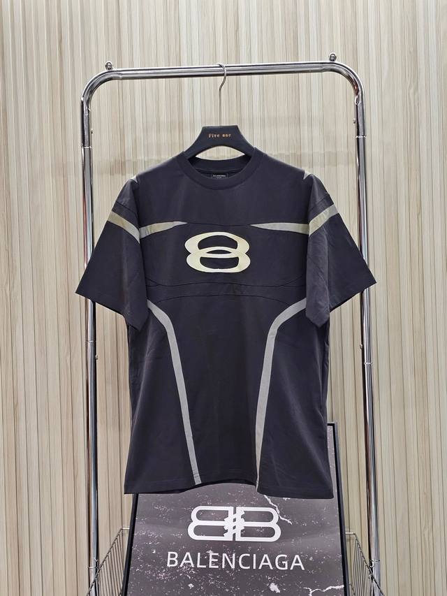 New arrival Balenciaga Ss24 Logo letter embroidered round neck short sleeve T-s