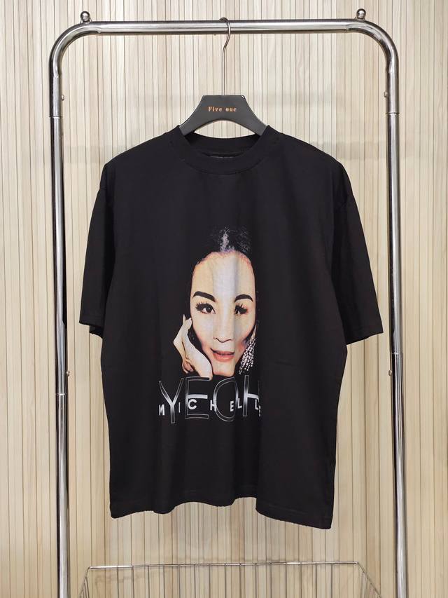 Balenciaga Balenciaga 25Ss new portrait direct printing short-sleeved T-shirt lo