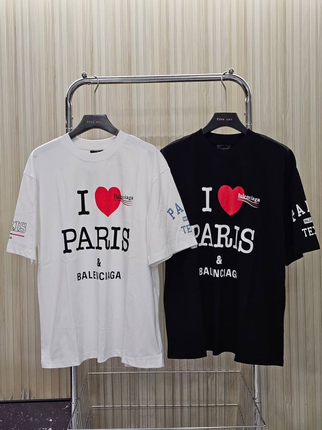 Balenciaga Balenciaga Ss25 round neck short sleeve T-shirt loose version unisex