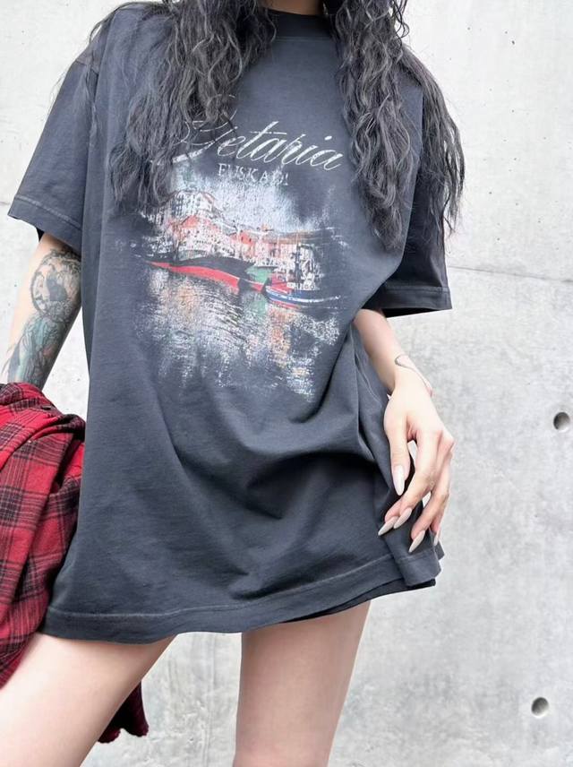 Balenciaga Paris Balenciaga Logo letter print round neck short sleeve T-shirt 28