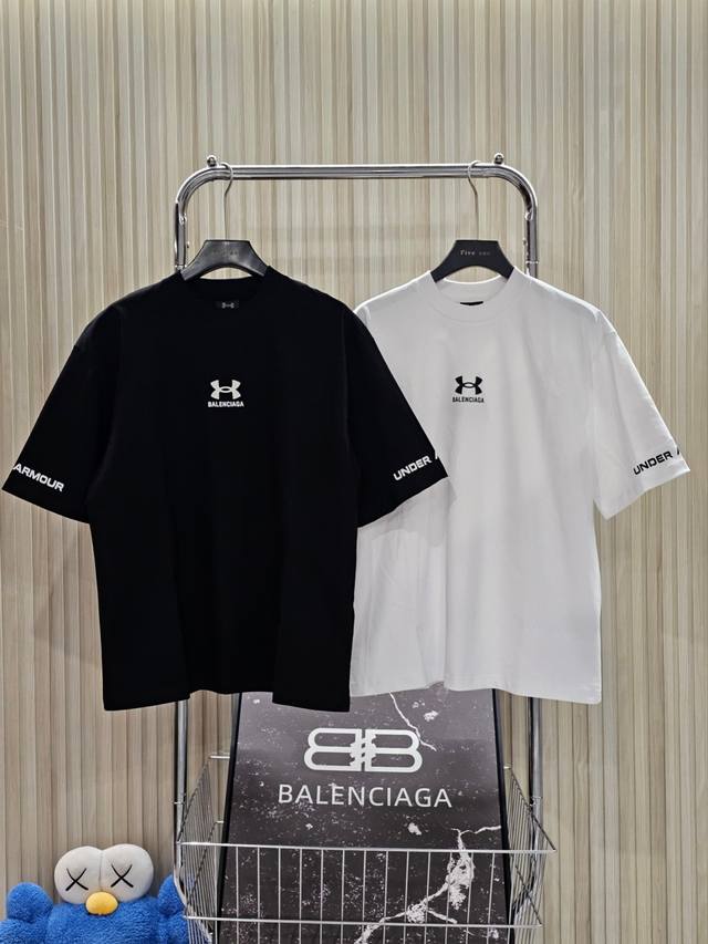 Balenciaga Paris Balenciaga micro logo print round neck short sleeve T-shirt 280