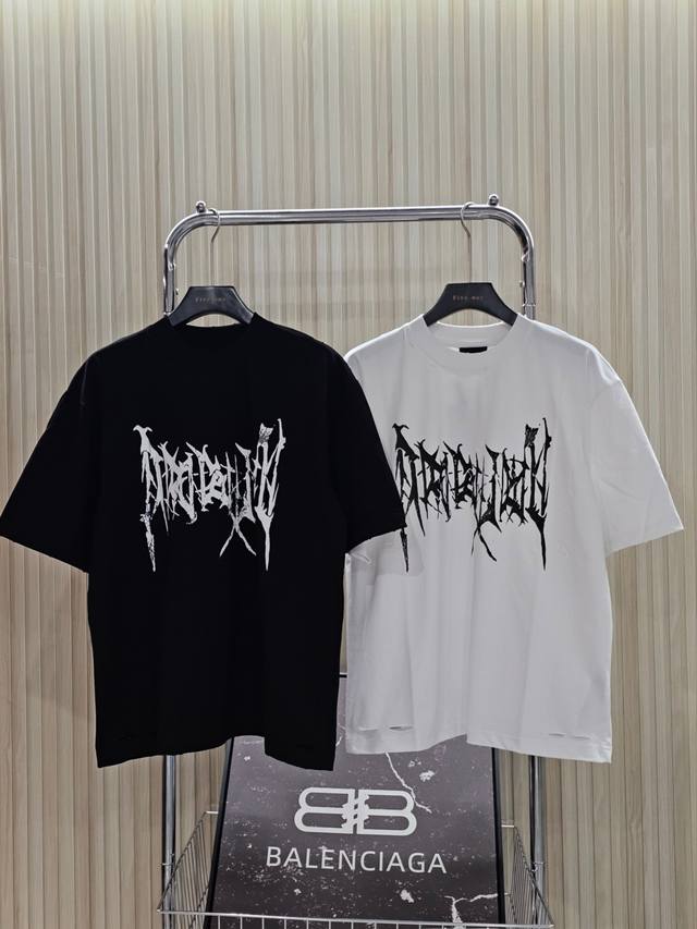 Balenciaga Paris family letter print round neck short sleeve T-shirt loose versi