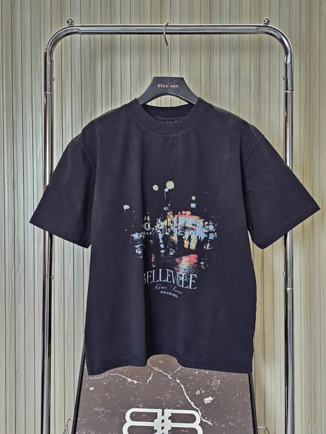 Balenciaga Balenciaga letter pattern printed round neck short-sleeved T-shirt wi