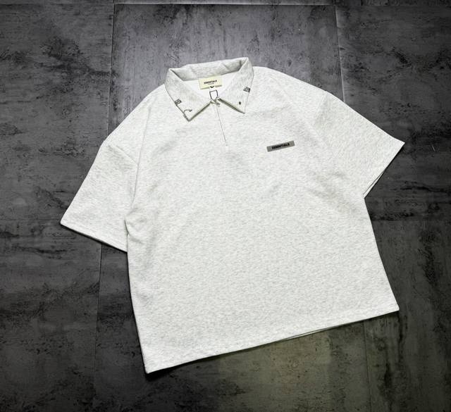 Fog embroidery splicing couple short-sleeved T-shirt The fabric is made of air c