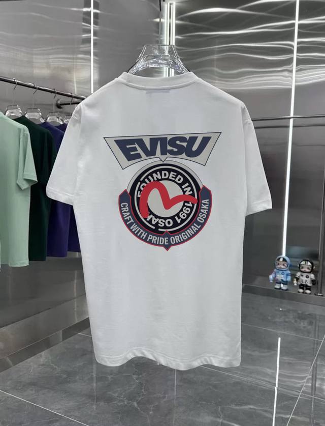 Fushen series counter retro couple print short-sleeved T-shirt with dropped shou