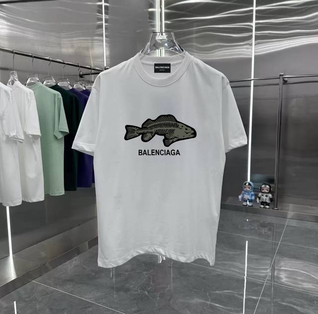 Balenciaga series counter retro couple print short-sleeved T-shirt with dropped