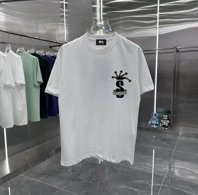 Stusi Overseas Edition Series Counter Retro Couple Printed Short Sleeve T Drop S