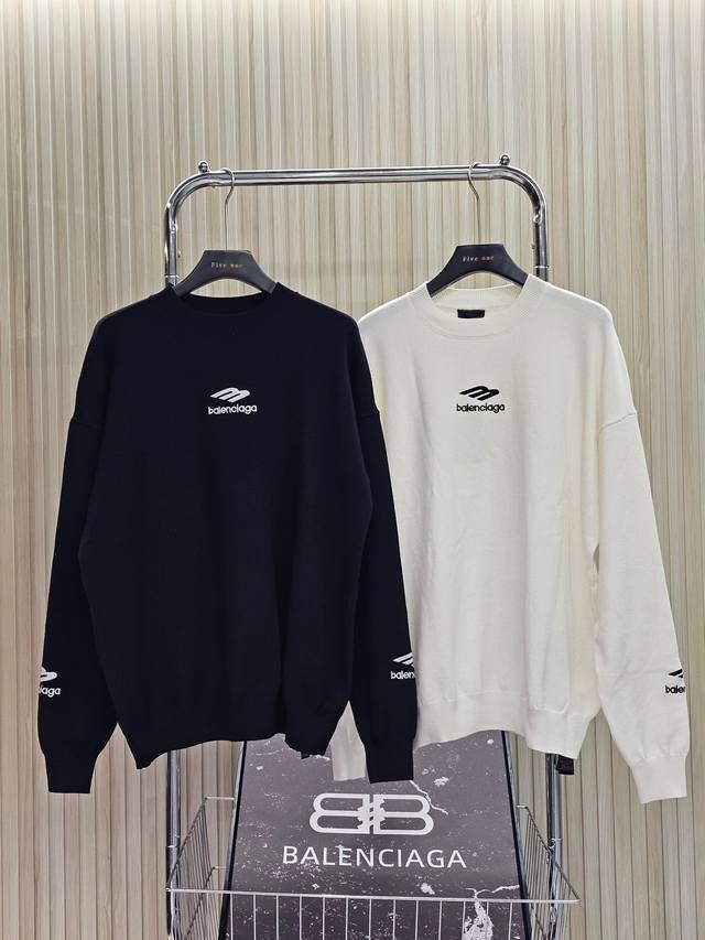 Balenciaga Balenciaga Fw24 Skiwear series Logo embroidered round neck pullover l