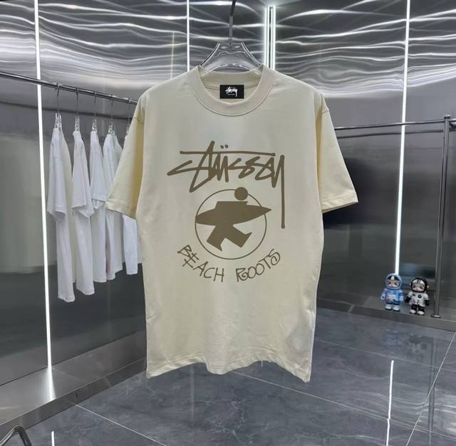 Stusi series counter retro couple print short-sleeved T-shirt with dropped shoul