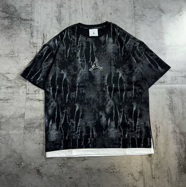Jordan gradient print couple raglan sleeve short-sleeved T-shirt The fabric is m