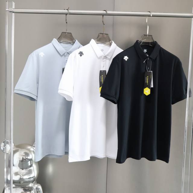 provides high-quality non-market low-version Descente classic logo Polo summer