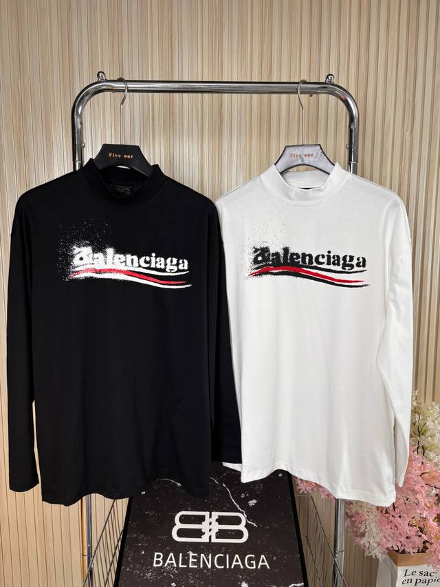 Balenciaga Parisian family Ss24 letter printing round neck loose pullover long s