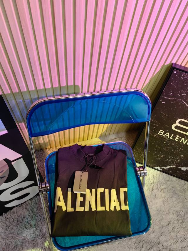 Balenciag Balenciaga spring and summer new washed and worn masking tape letter l