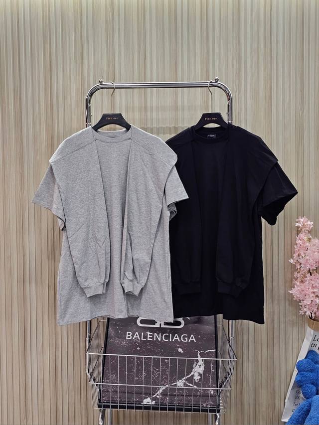 BalenciagaBalenciaga 24 new Yang Chaoyue same style fake two-piece hooded embroi