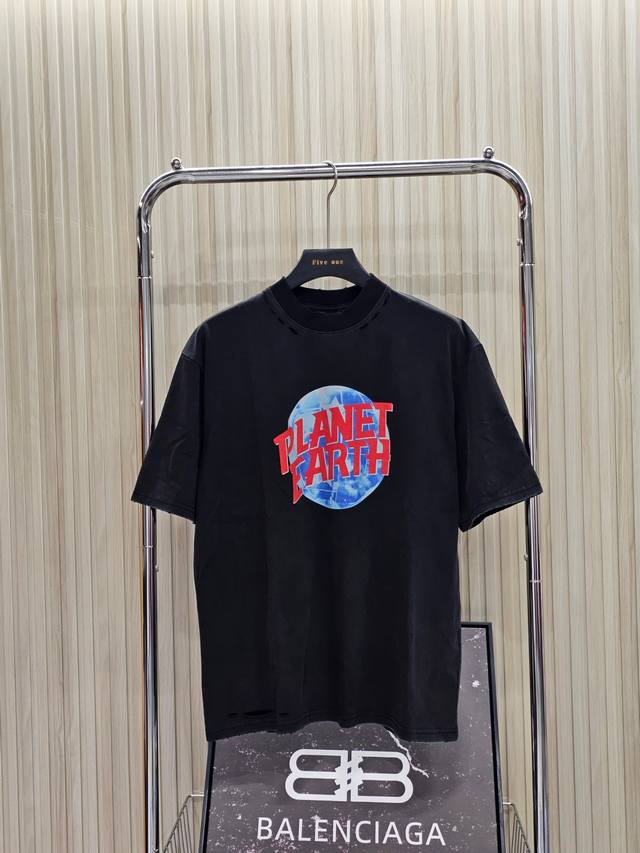 Balenciaga Autumn 3D three-dimensional foam letter print short-sleeved T-shirt
