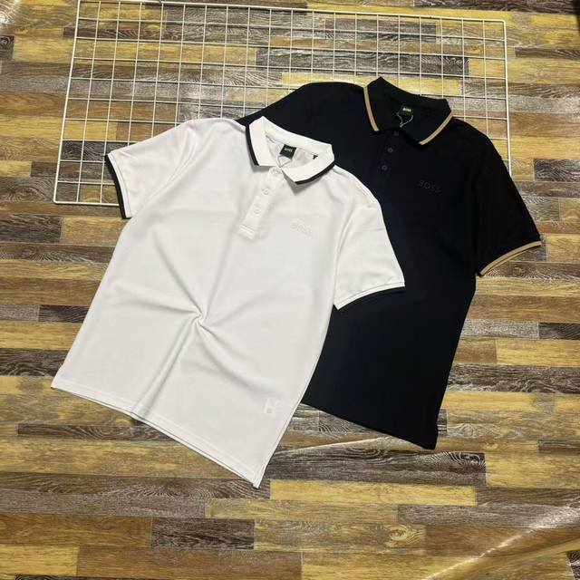 New arrival 2025 new summer Boss men's temperament business gentleman top T-shi