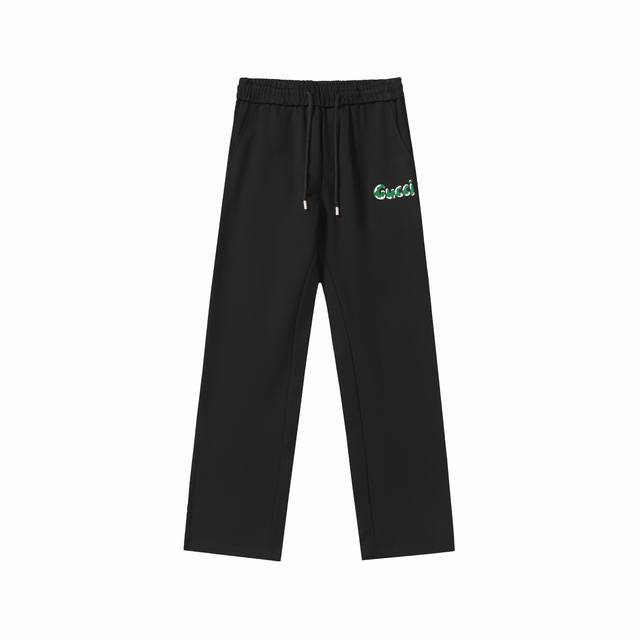 2573# Gucci 2025Ss autumn new elastic casual pants, custom-made fabrics are brea
