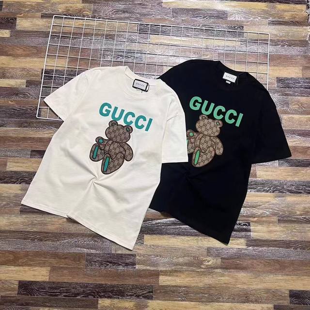 New arrival, exclusive hit, 2025 highest version, Gucci green bear patch embroi