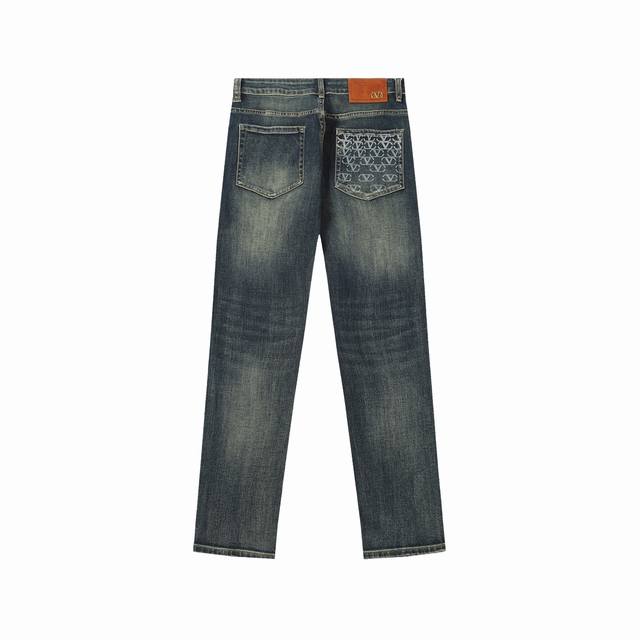 G358# Valentino 2025 autumn new jeans, made of imported Japanese Denim plain cot