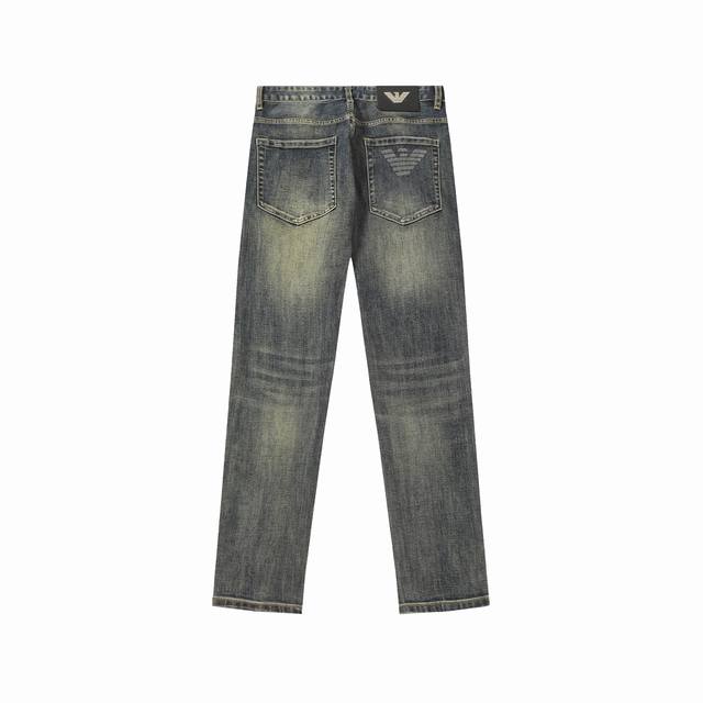 G362# Armani 2025 autumn new jeans, made of imported Japanese Denim plain cotton