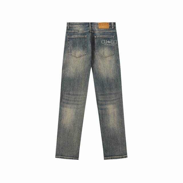 G361# Gucci 2025 autumn new jeans, made of imported Japanese Denim plain cotton