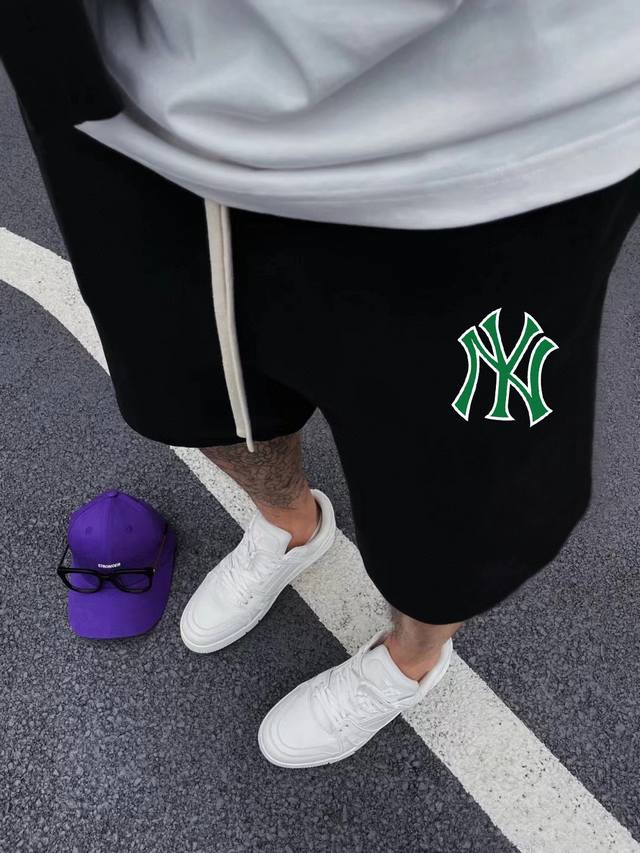 Mlb Ny Yankees counter synchronized pocket green label print couple unisex short