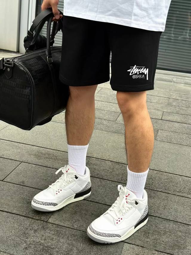Stussy counter synchronized new trouser legs letter logo print men and women cou