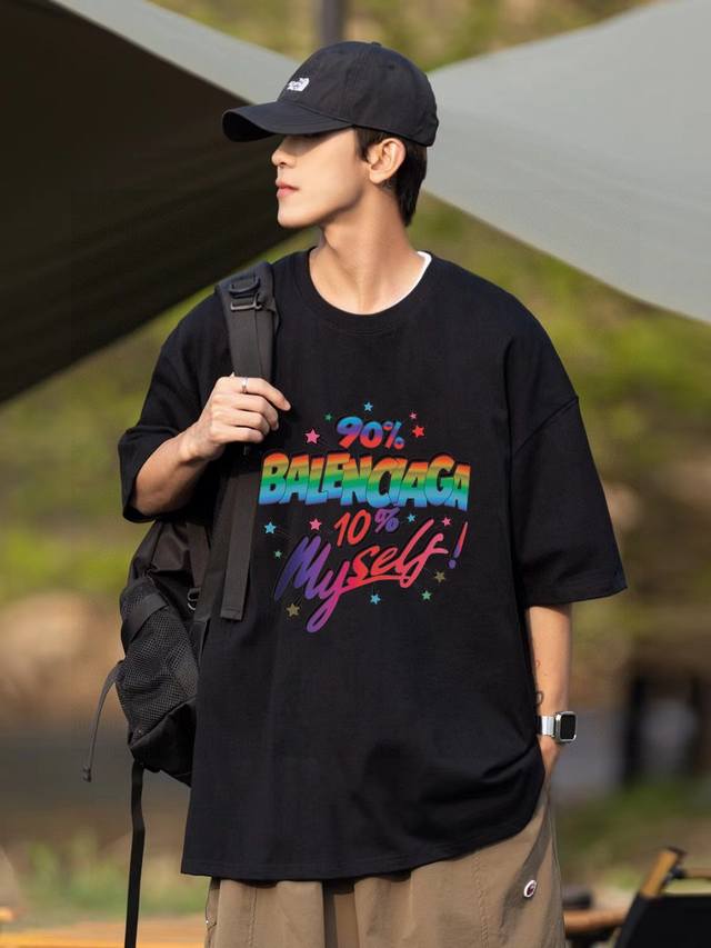High quality Balenciaga Paris Balenciaga joint model colorful letter big logo c