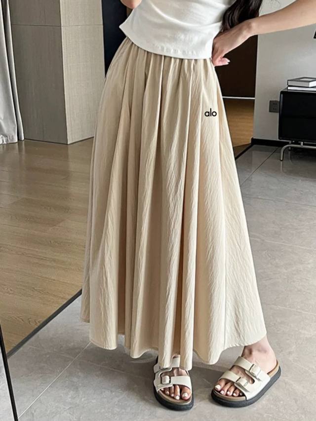 Alo Yamamoto skirt women's new summer loose and slim A-line skirt petite wide-le