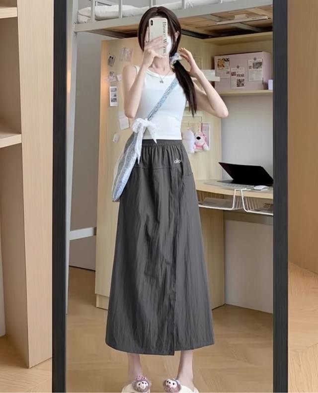 Alo Yamamoto workwear trousers and long skirts for women, new summer style, dark