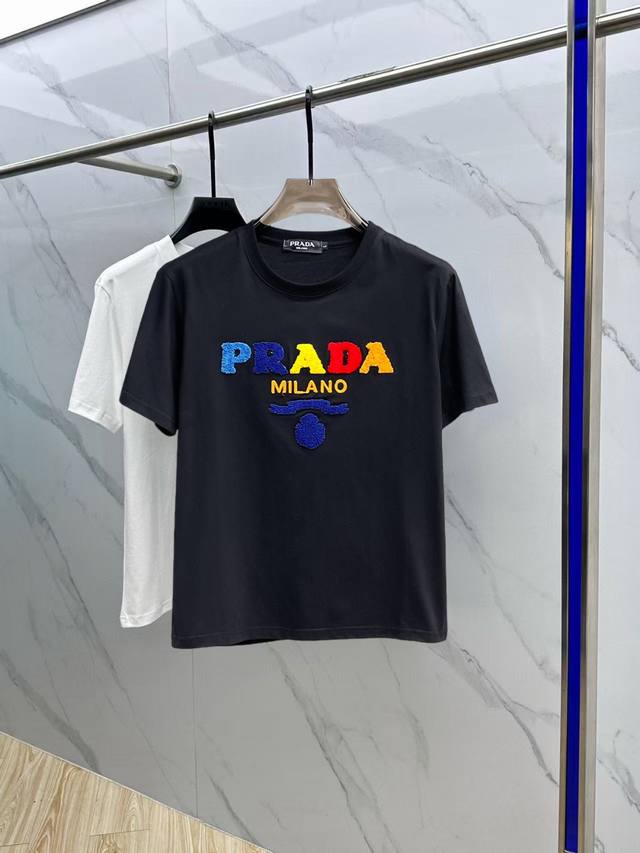 Prada 2025 Spring and Summer New Releases Newest Short-sleeved Round Neck T-shi