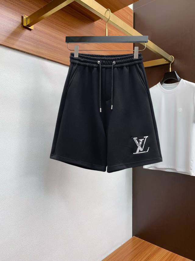 Lv Three complete labels 2025 summer new men's casual double-sided shorts, high-