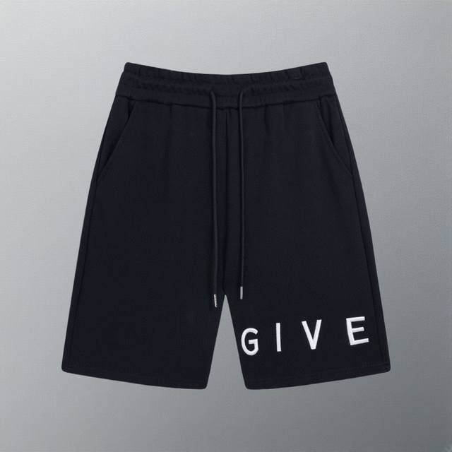 high version Givenchy Givenchy classic three-dimensional embroidered Logo short